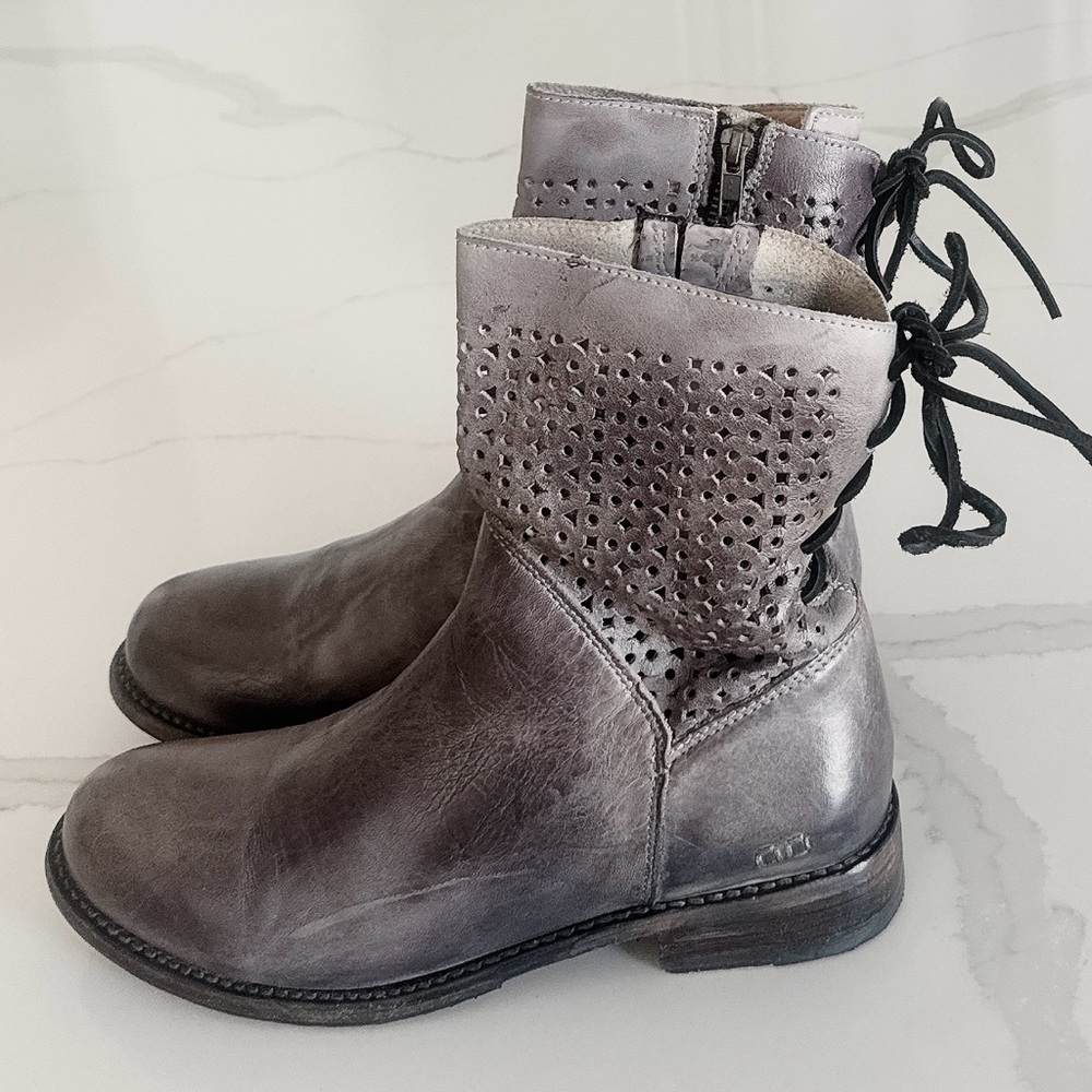 BED STU Women's Size 7 Bridgewater Grey Short Ankle Boot